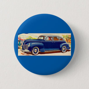 blue 1941 Plymouth 6 Cm Round Badge