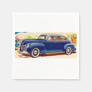 blue 1941 Plymouth Napkin