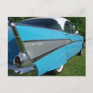 Blue 1957 Chevy Postcard