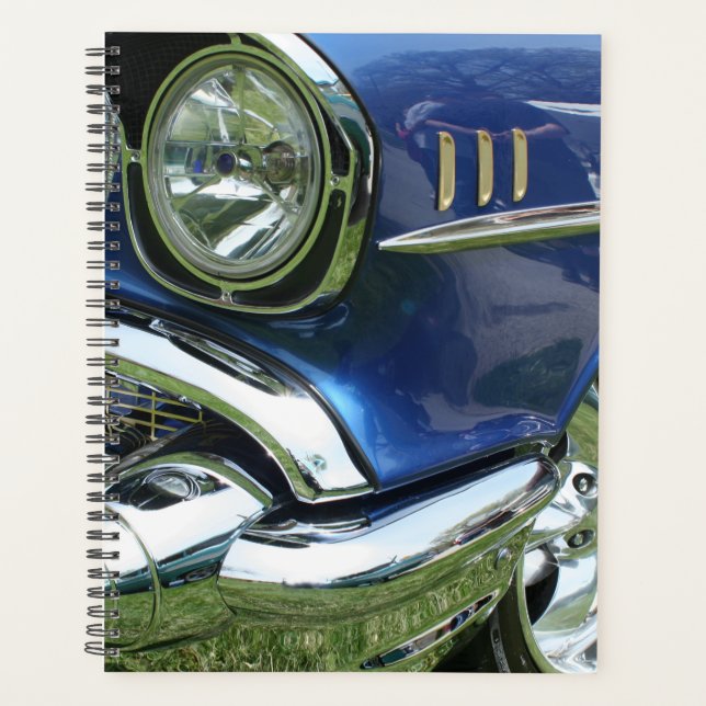 Blue 1957 Chevy Vintage Car Planner (Front)