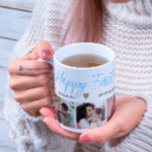 Blue 1st Mothers Day As Grandma 5 Photo   Coffee Mug<br><div class="desc">Personalised photo gifts for grandma -Design your own unique photo collage mug as first mother's day gift for the new grandma.	
Personalise with 5 pictures, names and year to make it a memorable keepsake gift.</div>