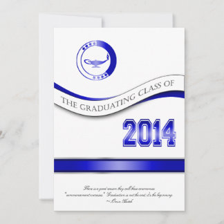 Blue 2014 Graduation Invitation/Announcement Invitation