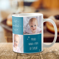 Blue 2 Photo Baby First Hanukkah Grandparents Name
