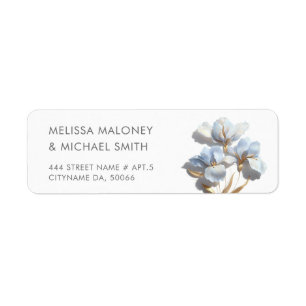 Blue 3D Flowers Stylised Lilies Wedding