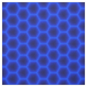 Blue 3D Honeycomb Fabric