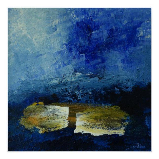 Blue 51 cm x 51 cm  Poster Paper (Front)