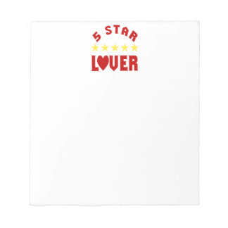 Blue 5 Star Lover Notepad