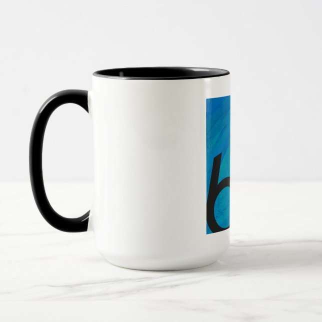 Blue 60 Decade Birthday Mug (Left)