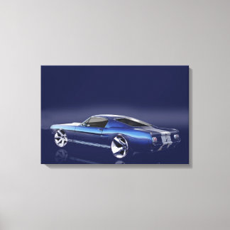 Blue '66 Mustang Canvas Print