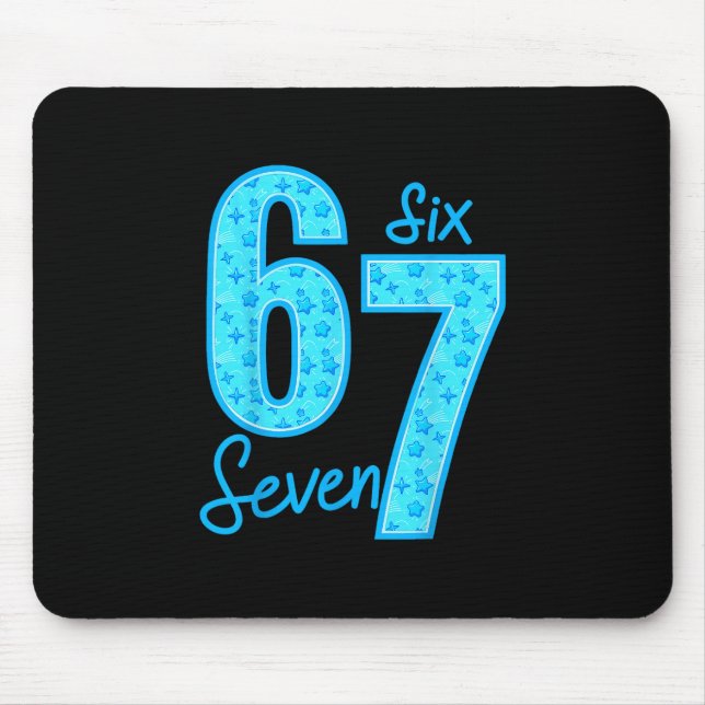 Blue 67 Funny Meme  Mouse Mat (Front)