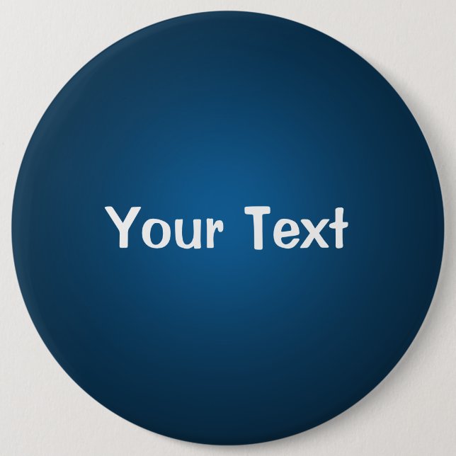 Blue 6" Custom Text Button Template (Front)