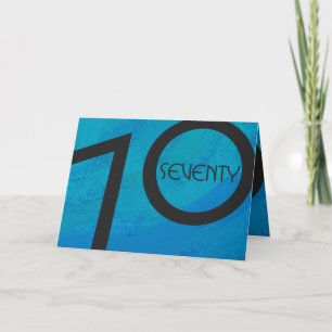 Blue 70 Decade Birthday Card