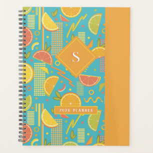 Blue 80’s Citrus Fruit Slices Planner