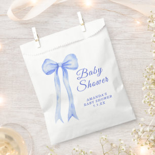 Blue a Bow It's a Boy Baby shower Favour Bags