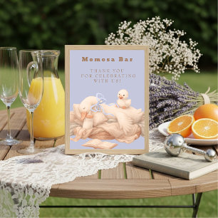 Blue A Silly Goose "Momosa" Mimosa  Table Sign  Invitation