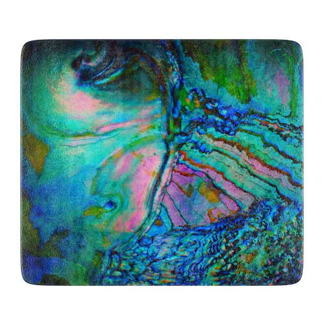 Blue Abalone Shell Cutting Board (Front)