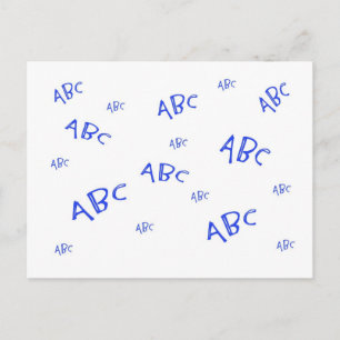 Blue ABC`s Postcard