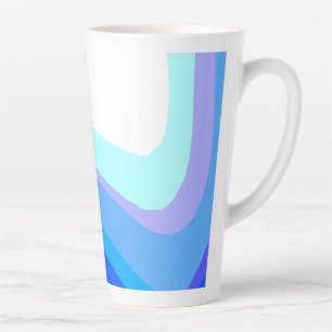 Blue Abstract 1112 Latte Mug
