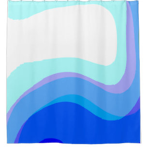 Blue Abstract 1112 Shower Curtain