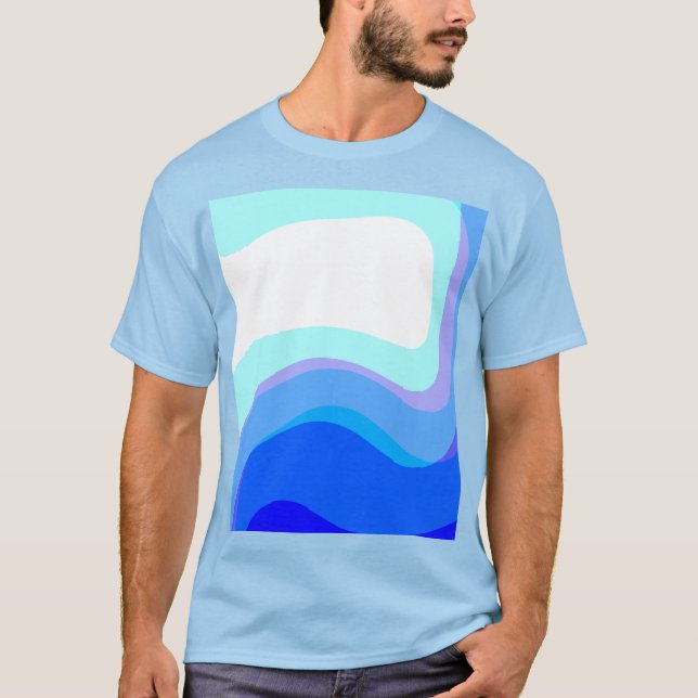 Blue Abstract 1112 T-Shirt (Front)