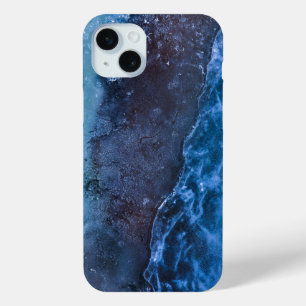 Blue Abstract Art iPhone 15 Mini Case
