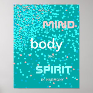 Blue Abstract Art Spa Zen Poster