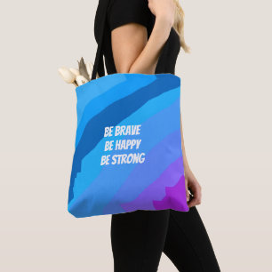 Blue abstract art tote bag