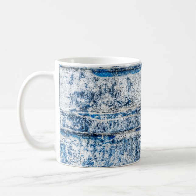Blue abstract background design abstract, aged, an coffee mug (Left)