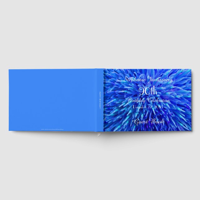 Blue Abstract Birthday Party Memory/Guest Book (Full)