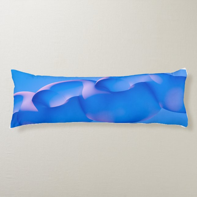 Blue Abstract Bubble Pattern Modern Decorative Pil Body Cushion (Front)