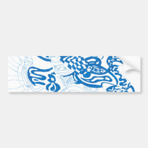 "Blue" Abstract Bumper Sticker