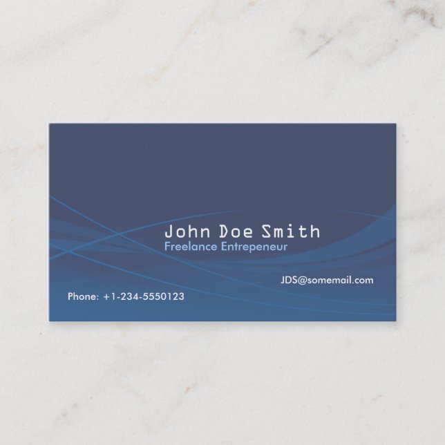 Blue Abstract Business Card (Front)