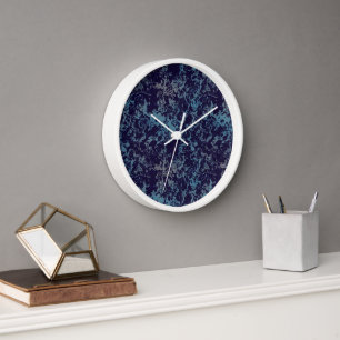 Blue Abstract Clock