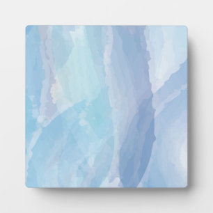 Blue, abstract, cool water colour brush stroke art plaque