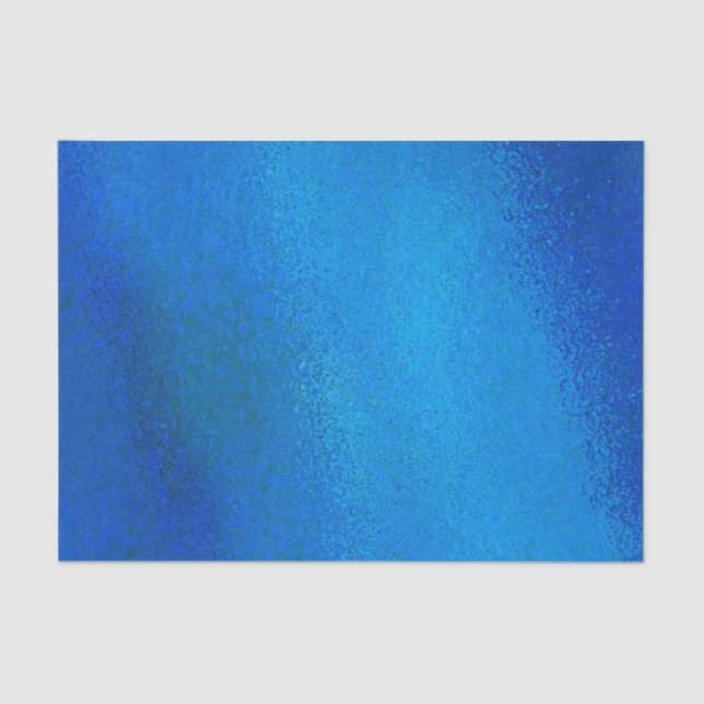 Blue Abstract Custom 10lb Tissue Paper, White Tissue Paper (Front)