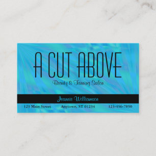 Blue Abstract Design Beauty Salon Appointment Card