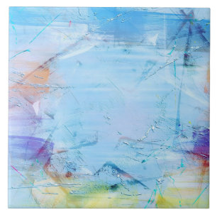 Blue Abstract Design Tile