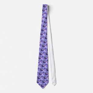 Blue Abstract Digital Art Tie