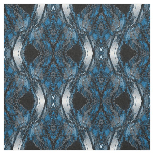 Blue Abstract Fabric (Swatch)