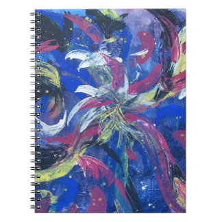 Blue Abstract Fireworks Journal Notebook