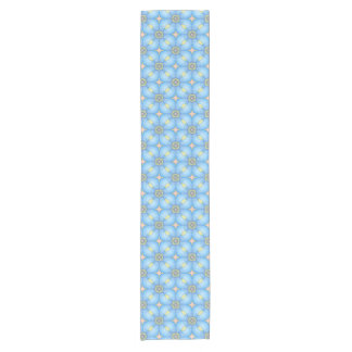 Blue Abstract Floral Short Table Runner