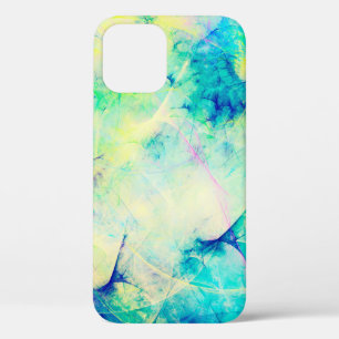 blue abstract fractal background 3d rendering3d, a iPhone 12 case