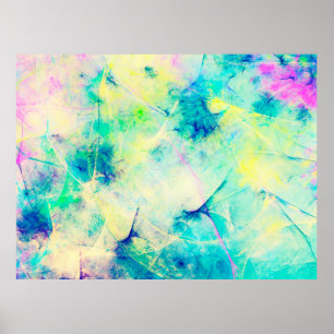 blue abstract fractal background 3d rendering3d, a poster
