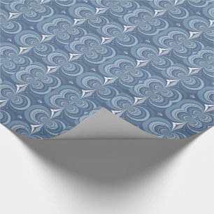 Blue Abstract Geometric Design Wrapping Paper