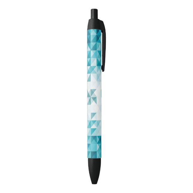 Blue Abstract Geometrical Background Template Black Ink Pen (Bottom (Vertical))