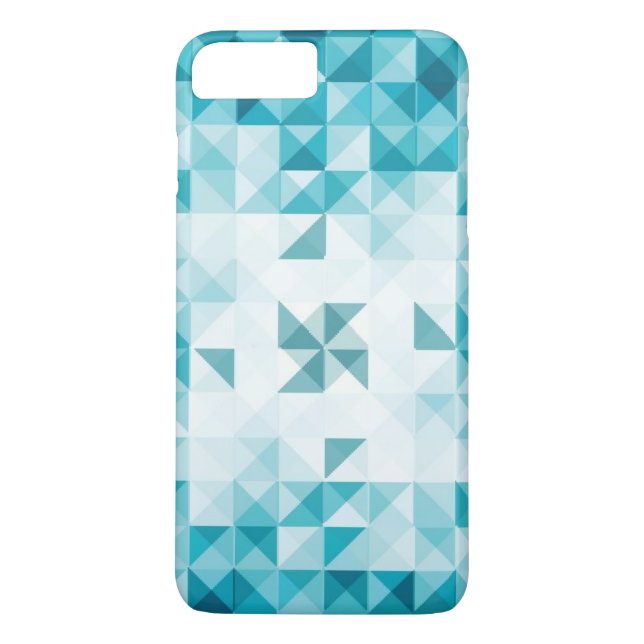 Blue Abstract Geometrical Background Template Case-Mate iPhone Case (Back)