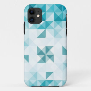 Blue Abstract Geometrical Background Template iPhone 11 Case