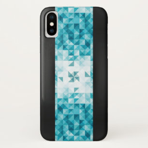 Blue Abstract Geometrical Background Template iPhone X Case