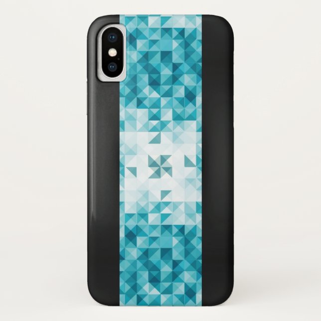 Blue Abstract Geometrical Background Template Case-Mate iPhone Case (Back)