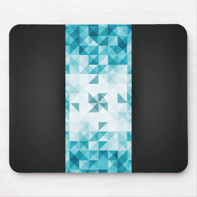 Blue Abstract Geometrical Background Template Mouse Mat (Front)